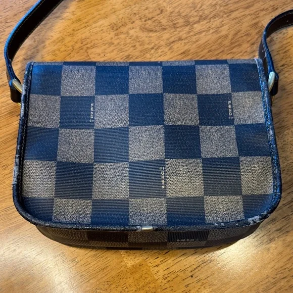 Fendi Black and Brown Checkered Crossbody Bag - Picture 5 of 8